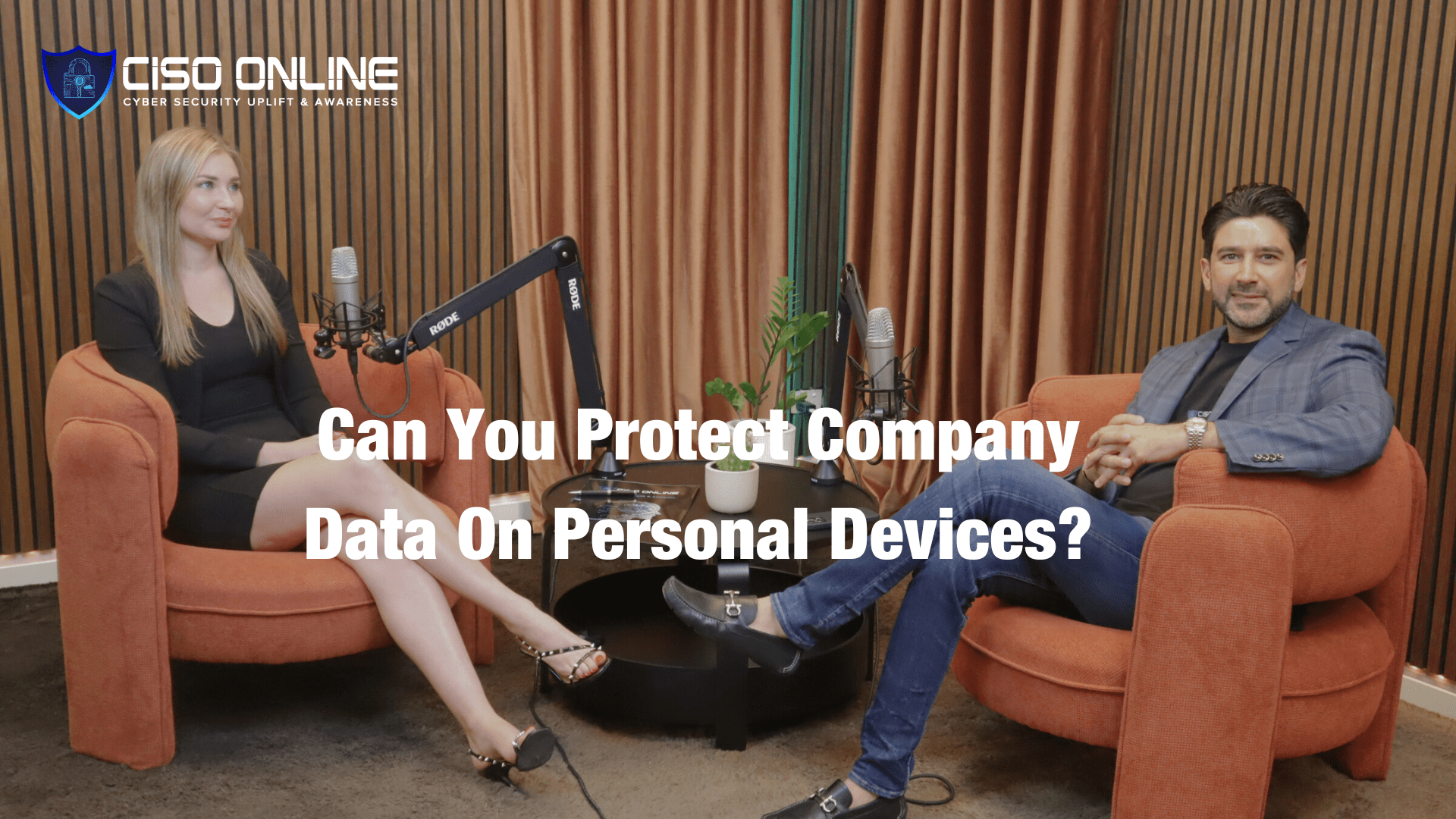 Illustration showing secure access to company data on personal devices like laptops and smartphones